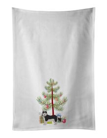 NEW Corgi Husky Mix #2 Christmas Tree Kitchen Towel Set of 2 White Dish Towels Decorative Bathroom Hand towel for Hand, Face, Hair, Yoga, Tea, Dishclo
