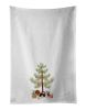 NEW Basset Hound Christmas Tree Kitchen Towel Set of 2 White Dish Towels Decorative Bathroom Hand towel for Hand, Face, Hair, Yoga, Tea, Dishcloth, 19