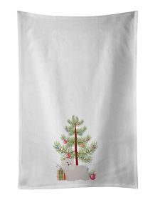 NEW Coton de Tulear Christmas Tree Kitchen Towel Set of 2 White Dish Towels Decorative Bathroom Hand towel for Hand, Face, Hair, Yoga, Tea, Dishcloth,