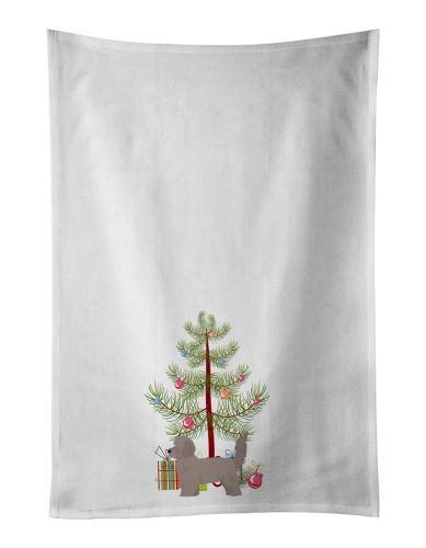 NEW Doxiepoo Christmas Tree Kitchen Towel Set of 2 White Dish Towels Decorative Bathroom Hand towel for Hand, Face, Hair, Yoga, Tea, Dishcloth, 19 X 2