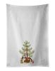 NEW Shih Tzu Christmas Tree Kitchen Towel Set of 2 White Dish Towels Decorative Bathroom Hand towel for Hand, Face, Hair, Yoga, Tea, Dishcloth, 19 X 2