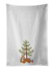 NEW Doxiepoo #2 Christmas Tree Kitchen Towel Set of 2 White Dish Towels Decorative Bathroom Hand towel for Hand, Face, Hair, Yoga, Tea, Dishcloth, 19