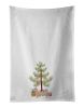 NEW Tan Chiweenie Christmas Tree Kitchen Towel Set of 2 White Dish Towels Decorative Bathroom Hand towel for Hand, Face, Hair, Yoga, Tea, Dishcloth, 1