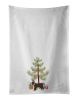NEW Black French Bulldog Pit Bull Mix Christmas Tree Kitchen Towel Set of 2 White Dish Towels Decorative Bathroom Hand towel for Hand, Face, Hair, Yog