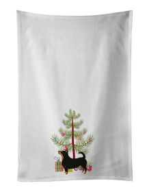 NEW Lancashire Terrier Christmas Tree Kitchen Towel Set of 2 White Dish Towels Decorative Bathroom Hand towel for Hand, Face, Hair, Yoga, Tea, Dishclo