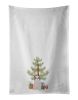 NEW Odis Odessa Domestic Ideal Dog Christmas Tree Kitchen Towel Set of 2 White Dish Towels Decorative Bathroom Hand towel for Hand, Face, Hair, Yoga,