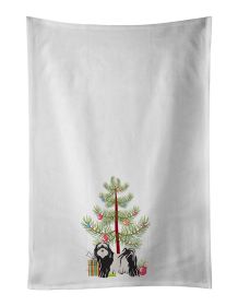 NEW Tibetan Terrier Christmas Tree Kitchen Towel Set of 2 White Dish Towels Decorative Bathroom Hand towel for Hand, Face, Hair, Yoga, Tea, Dishcloth,