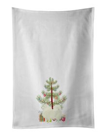 NEW Spitz Christmas Tree Kitchen Towel Set of 2 White Dish Towels Decorative Bathroom Hand towel for Hand, Face, Hair, Yoga, Tea, Dishcloth, 19 X 28",