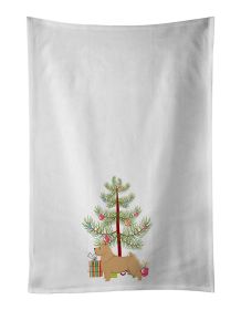 NEW Norwich Terrier Christmas Tree Kitchen Towel Set of 2 White Dish Towels Decorative Bathroom Hand towel for Hand, Face, Hair, Yoga, Tea, Dishcloth,