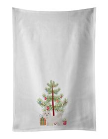 NEW Kyi-Leo Christmas Tree Kitchen Towel Set of 2 White Dish Towels Decorative Bathroom Hand towel for Hand, Face, Hair, Yoga, Tea, Dishcloth, 19 X 28