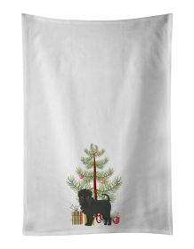 NEW Affenpinscher Christmas Tree Kitchen Towel Set of 2 White Dish Towels Decorative Bathroom Hand towel for Hand, Face, Hair, Yoga, Tea, Dishcloth, 1