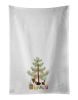 NEW Beagle Christmas Tree Kitchen Towel Set of 2 White Dish Towels Decorative Bathroom Hand towel for Hand, Face, Hair, Yoga, Tea, Dishcloth, 19 X 28"