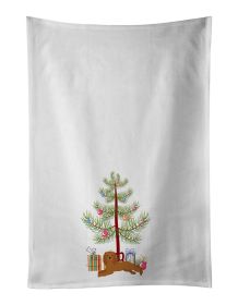 NEW Ruby Cavalier King Charles Spaniel Christmas Tree Kitchen Towel Set of 2 White Dish Towels Decorative Bathroom Hand towel for Hand, Face, Hair, Yo