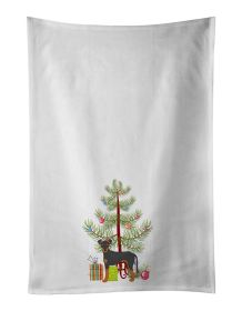 NEW Manchester Terrier Christmas Tree Kitchen Towel Set of 2 White Dish Towels Decorative Bathroom Hand towel for Hand, Face, Hair, Yoga, Tea, Dishclo