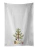NEW Black and White Bull Terrier Christmas Tree Kitchen Towel Set of 2 White Dish Towels Decorative Bathroom Hand towel for Hand, Face, Hair, Yoga, Te