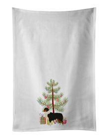NEW Australian Shepherd Christmas Tree Kitchen Towel Set of 2 White Dish Towels Decorative Bathroom Hand towel for Hand, Face, Hair, Yoga, Tea, Dishcl