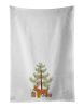 NEW Toy Poodle Christmas Tree Kitchen Towel Set of 2 White Dish Towels Decorative Bathroom Hand towel for Hand, Face, Hair, Yoga, Tea, Dishcloth, 19 X