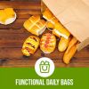 50pcs Kraft Paper Bag With Handle, Kraft-Color Takeaway Bag, Recycled Paper Shopping Bag, Portable Gift Packaging Bag, Grocery Retail Bag For Small Bu