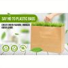 50pcs Kraft Paper Bag With Handle, Kraft-Color Takeaway Bag, Recycled Paper Shopping Bag, Portable Gift Packaging Bag, Grocery Retail Bag For Small Bu
