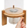5L Rice Dispenser Grain Container Cereal Storage Dry Food Glass Bottle w/ Valve