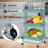 Rolling Trolley With Wheels Bathtub Manager Tolley Rolling Metal Tissue Trolley Handle - Blue