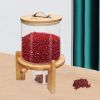 5L Rice Dispenser Grain Container Cereal Storage Dry Food Glass Bottle w/ Valve