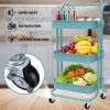 Rolling Trolley With Wheels Bathtub Manager Tolley Rolling Metal Tissue Trolley Handle - Blue