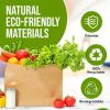 50pcs Kraft Paper Bag With Handle, Kraft-Color Takeaway Bag, Recycled Paper Shopping Bag, Portable Gift Packaging Bag, Grocery Retail Bag For Small Bu