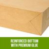 50pcs Kraft Paper Bag With Handle, Kraft-Color Takeaway Bag, Recycled Paper Shopping Bag, Portable Gift Packaging Bag, Grocery Retail Bag For Small Bu