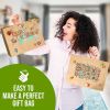 50pcs Kraft Paper Bag With Handle, Kraft-Color Takeaway Bag, Recycled Paper Shopping Bag, Portable Gift Packaging Bag, Grocery Retail Bag For Small Bu