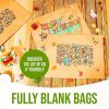 50pcs Kraft Paper Bag With Handle, Kraft-Color Takeaway Bag, Recycled Paper Shopping Bag, Portable Gift Packaging Bag, Grocery Retail Bag For Small Bu