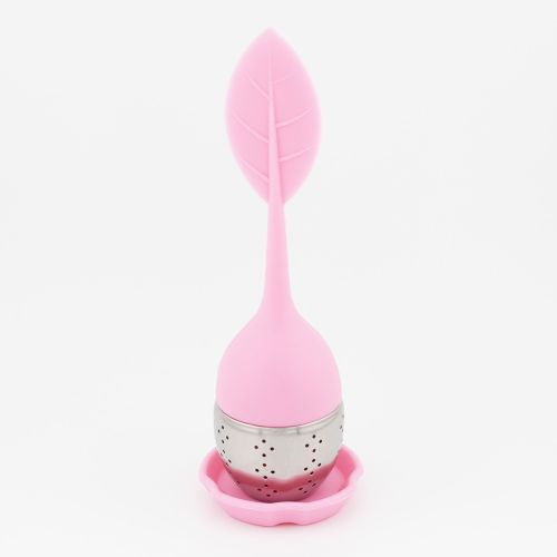 1pc/7pcs Tea Infuser Silicone Handle Stainless Steel Strainer Drip Tray Included - Loose Tea Steeper - Best Tea Infuser For Loose Leaf Or Herbal Tea