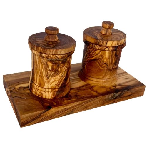 Olive Wood Canisters Set Olive Wood Canisters Set